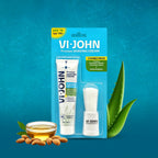 VI-JOHN Dermatologically Tested Premium Purifying Charcoal Shaving Cream With Shaving Brush Enriched with Aloevera & Jojoba Oil Free From Silicone, Paraben & Mineral Oil | Grocsy