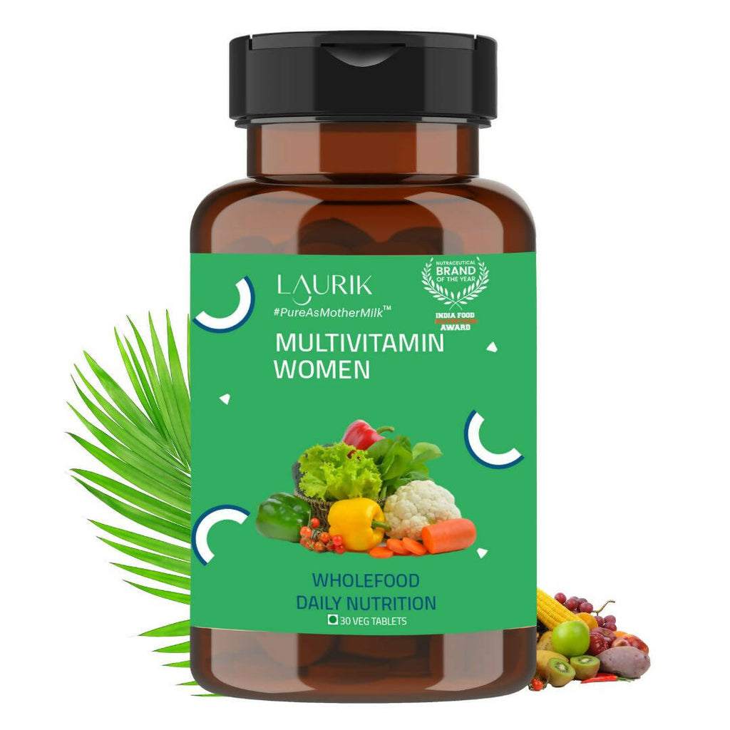 Laurik Multivitamin Supplements For Women | Vitamin A, C, D ,E With B Vitamins, Iron, Zinc And Calcium Tablets | Grocsy