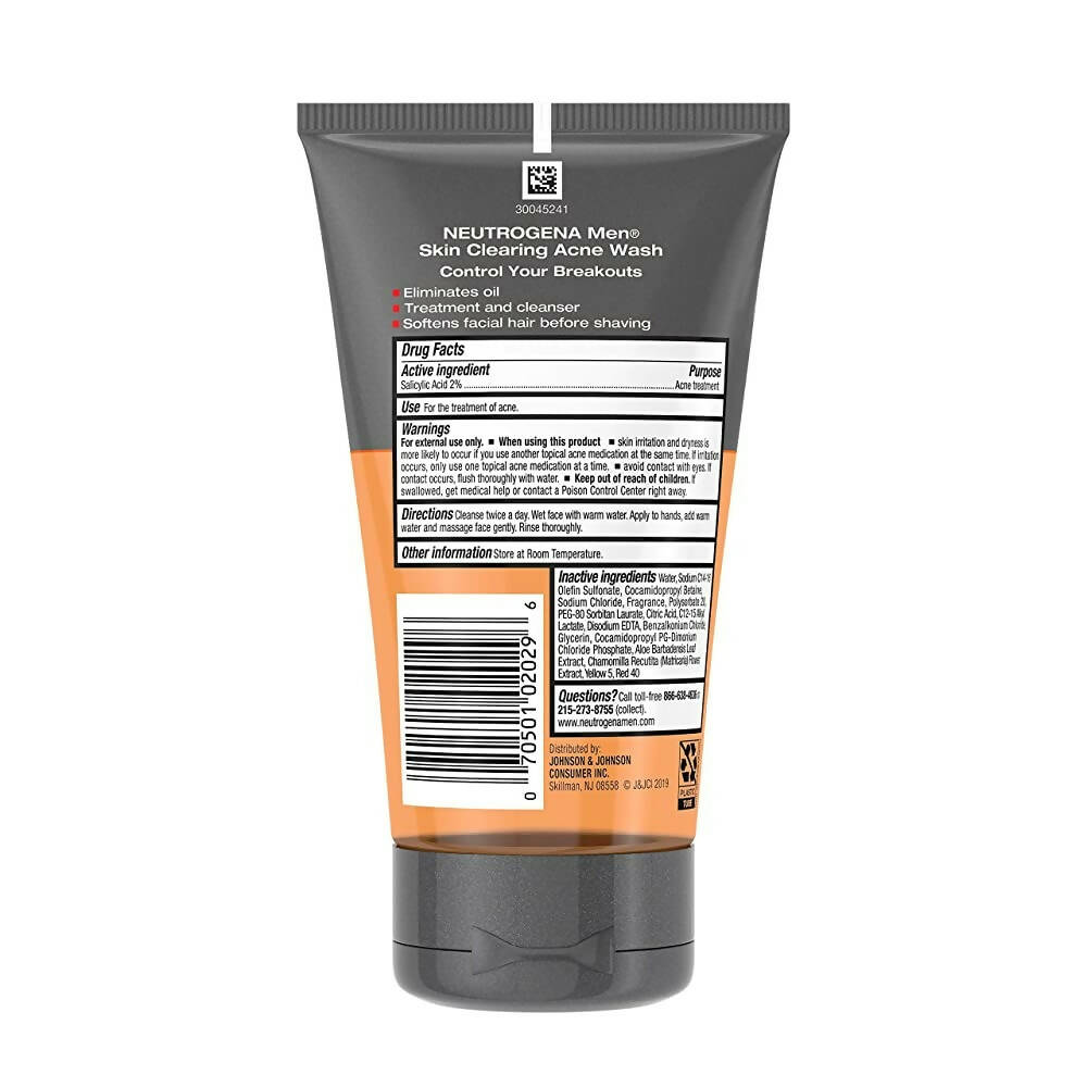 Neutrogena Men's Skin Clearing Acne Wash | Grocsy