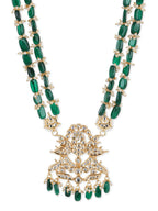 Gold-Toned Green Brass Gold-Polished Necklace - Ruby Raang | Grocsy