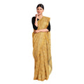 Exclusive Collection 100% Pure Cotton Brown Saree With Printed Work | Grocsy