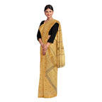 Exclusive Collection 100% Pure Cotton Brown Saree With Printed Work | Grocsy