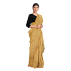 Exclusive Collection 100% Pure Cotton Brown Saree With Printed Work | Grocsy