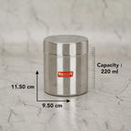 Sumeet Stainless Steel Small Canisters/Jars/Ubha Dabba/Storage Containers set of 6Pcs, 750 ML Capacity Each | Grocsy