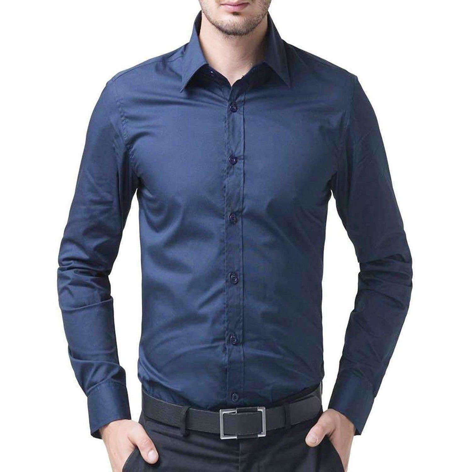 Men's Cotton Solid Full Sleeve Shirts | Grocsy