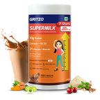 Gritzo SuperMilk Height+ Health Drink for 10-12y Girls - Double Chocolate Flavor | Grocsy