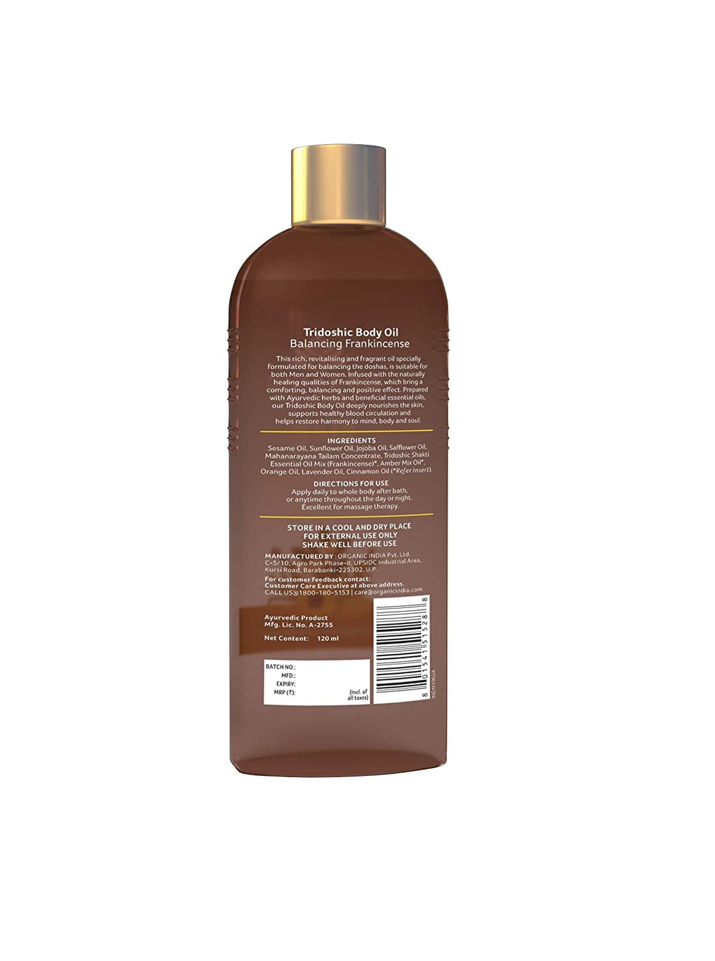 Organic India Kure Tridoshic Body Oil - Balancing Frankincense | Grocsy