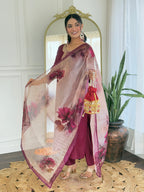 The52 Women's Gorgeous Rayon Embroidery Straight Kurta with Pant And Dupatta Set | Grocsy