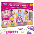 Imagimake DIY Magnetic Dress-Up Princess |Pretend Play Magnetic Toys for Kids | 30 Magnetic Dresses & Accessories | Interchange & Create Unlimited Outfits | Birthday Gift for 3,4,5,6,7,8 Year Old Girl | Grocsy
