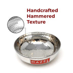 HAZEL Stainless Steel Kadai Without Handle | Hammered Tasra Kadhai, 700 ML | Grocsy