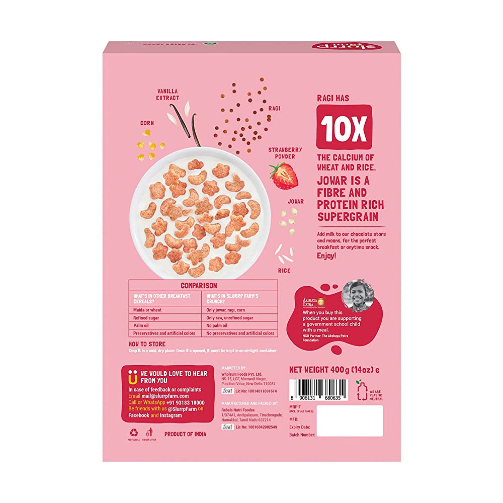 Slurrp Farm Strawberry Stars and Moons Millet Crunch | Grocsy