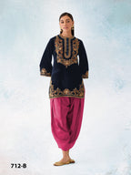 Anaita Black-Red Embroidery Sequence & Thread Work Velvet Salwar Suit | Grocsy