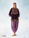 Anaita Lavender-Purple Embroidery Sequence & Thread Work Velvet Salwar Suit | Grocsy