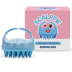 Scalppie Silicon Hair Scalp Massager & Shampoo Brush Scrub For Hair Growth & Anti Dandruff - Blue | Grocsy