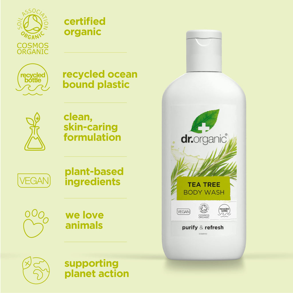 Dr.Organic Tea Tree Body Wash | Grocsy