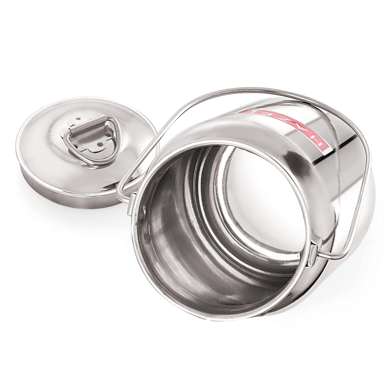 HAZEL Stainless Steel Ghee Oil Milk Container for Kitchen|Capacity of 5000 ml, Silver | Grocsy