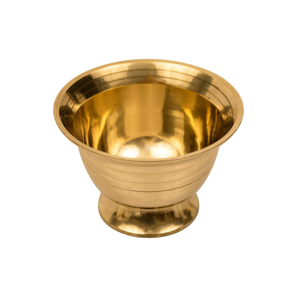 Spillbox Brass Chandhan Bowl|[Weight:60G]-Padam Payala (2) ,1 L | Grocsy