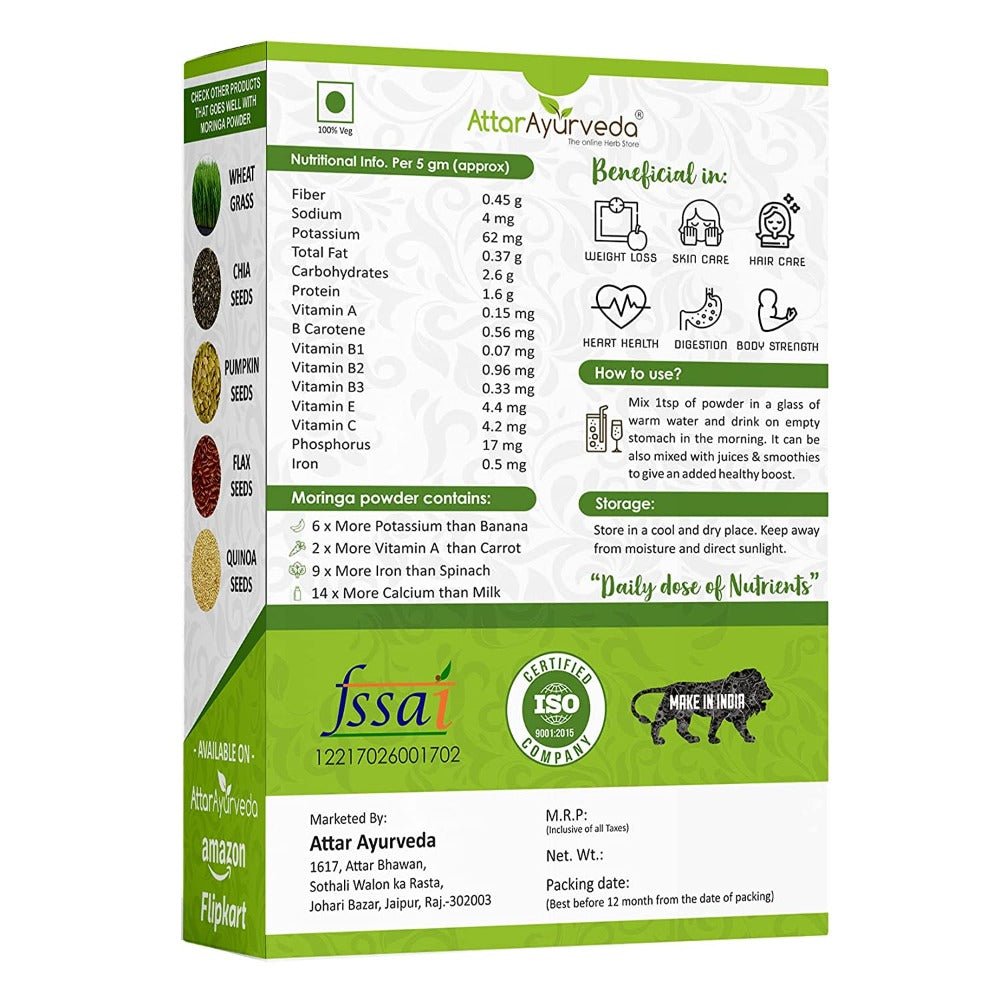 Attar Ayurveda Moringa Powder | Grocsy
