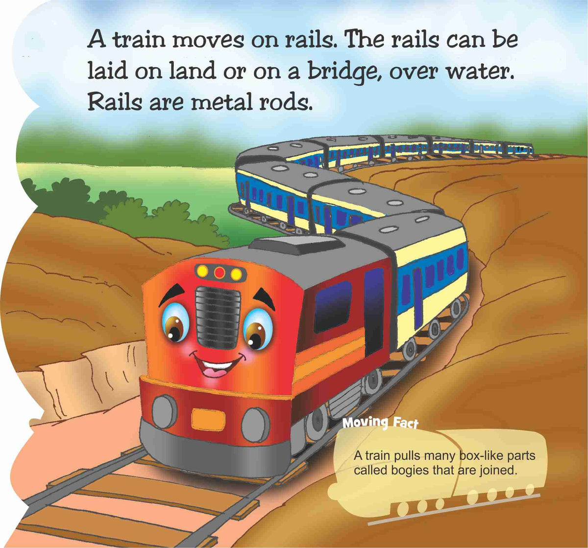 Flying Colours Cut Out Board Book - Train | Grocsy
