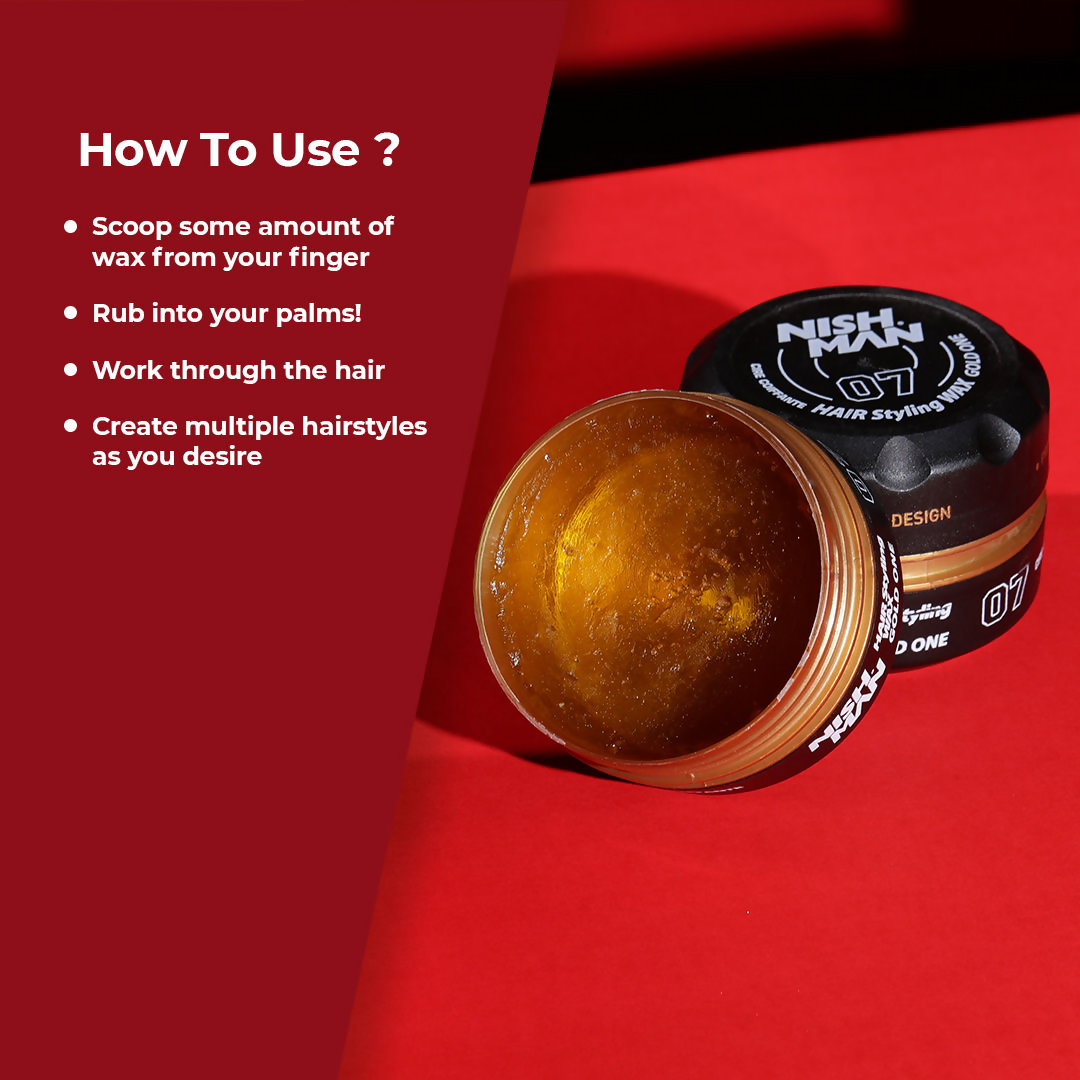 NishMan Hair Styling Wax Gold One | Grocsy