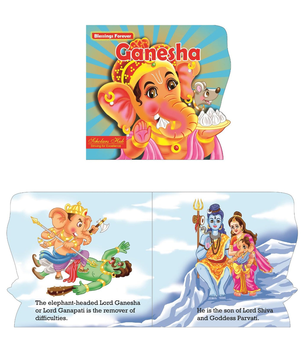 Blessings Forever- Lord Ganesha (Die-Cut Board Book) | Grocsy