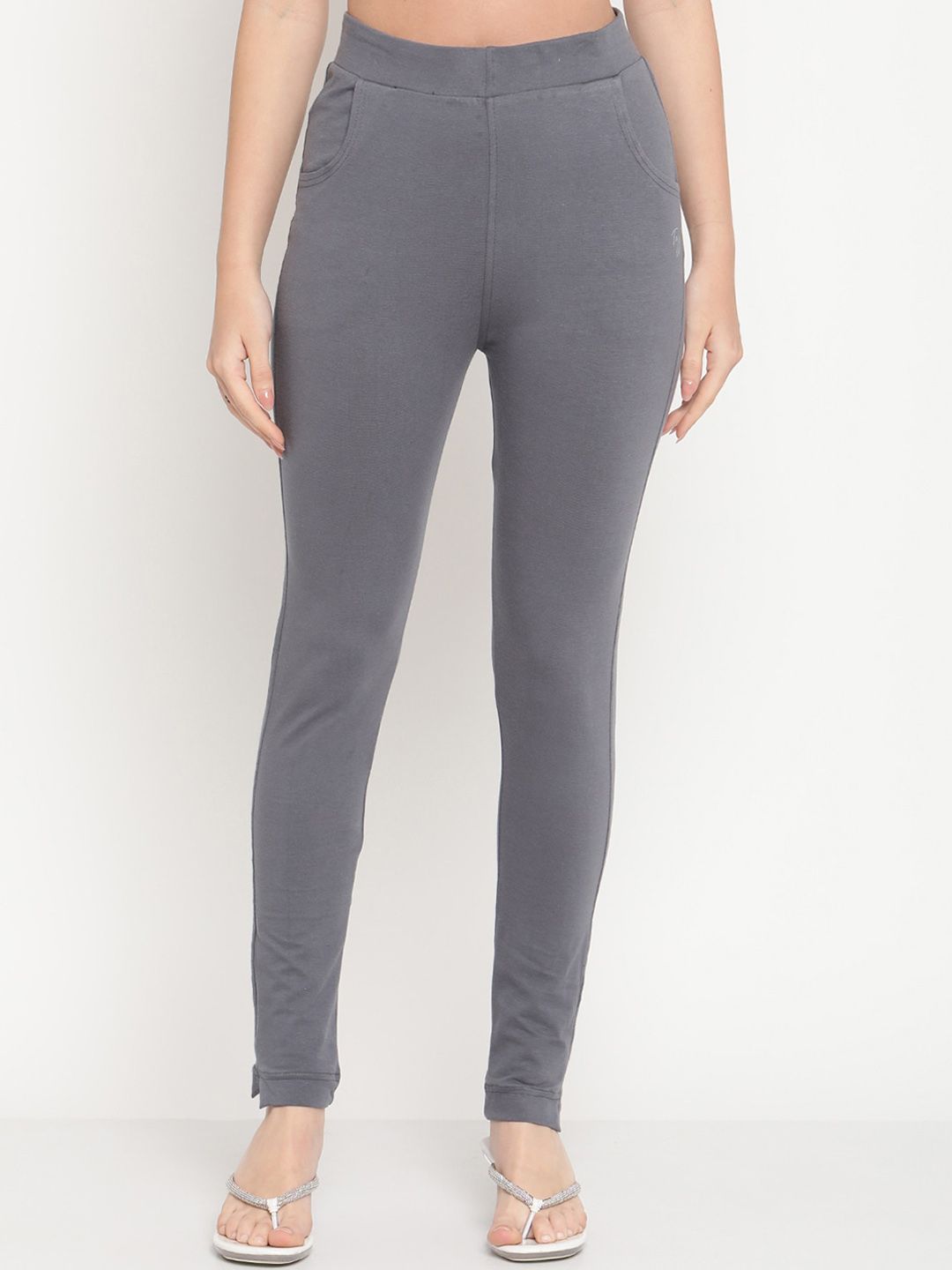 TAG 7 Women Yellow & Grey Ankle-Length Leggings Set of 2 | Grocsy