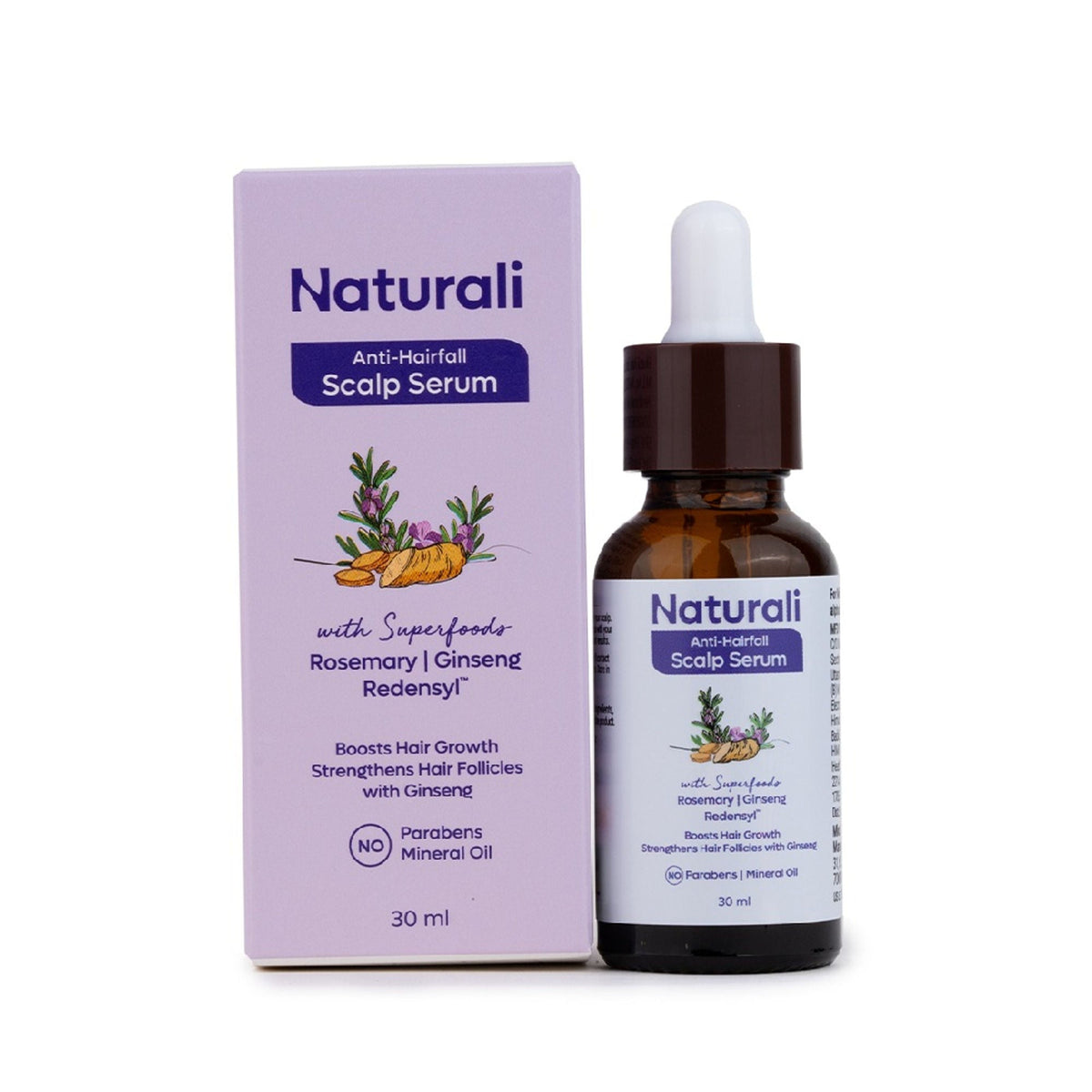 Naturali Anti-Hairfall Scalp Serum with Rosemary, Ginseng & Redensyl | Grocsy