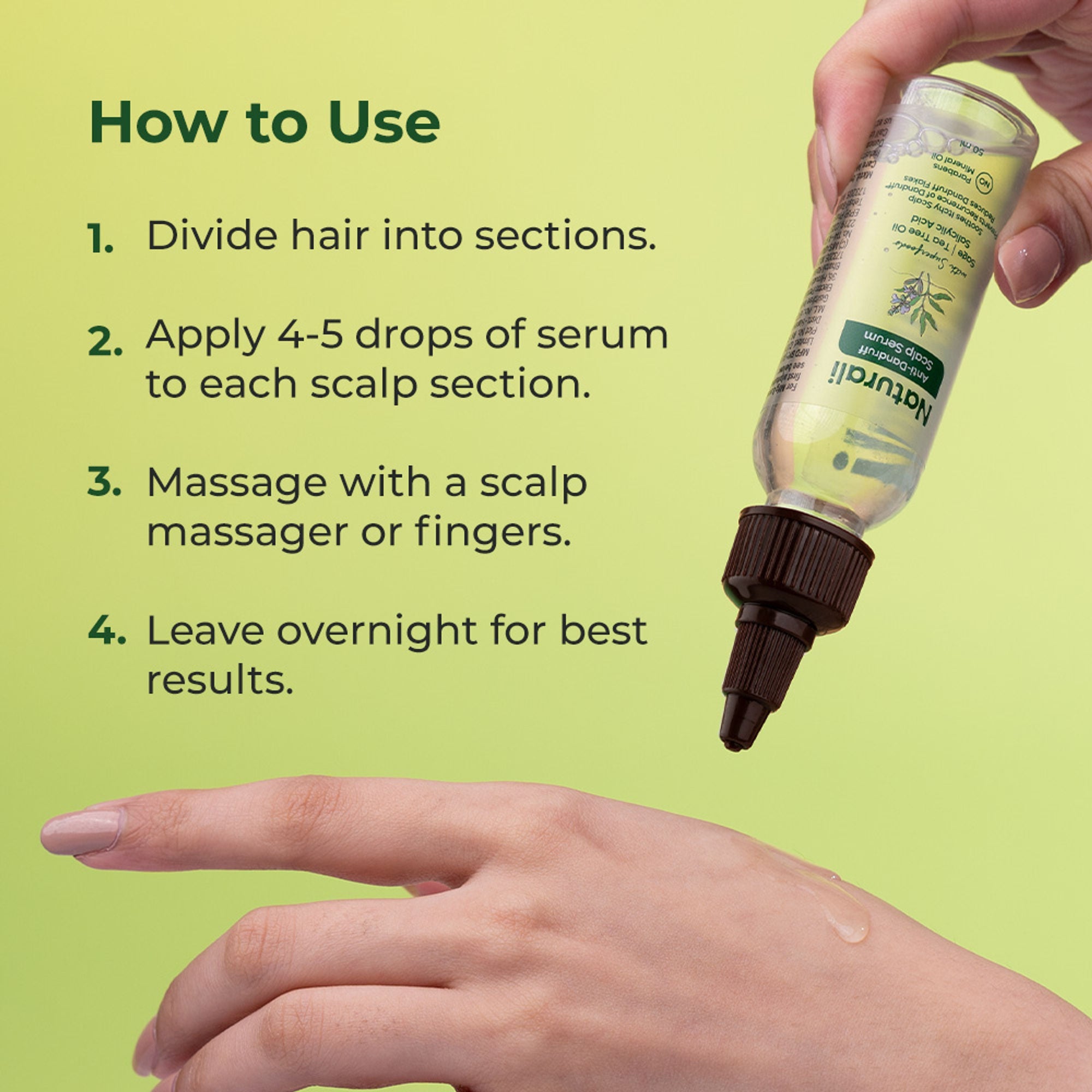 Naturali Anti-Dandruff Scalp Serum with Sage,Tea Tree Oil & Salicylic Acid | Grocsy