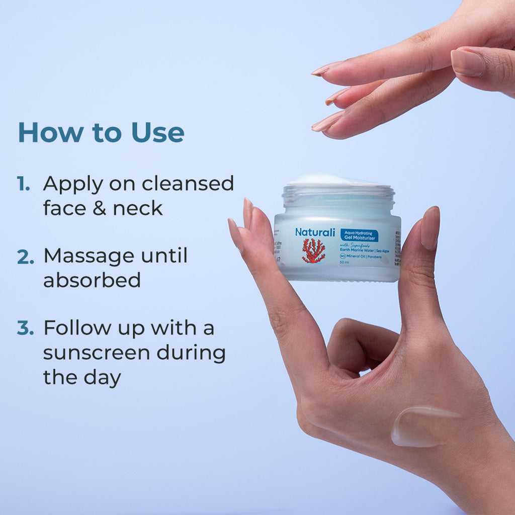 Naturali Aqua Hydrating Gel Moisturiser with Superfoods Earth Marine Water & Sea Algae | Grocsy