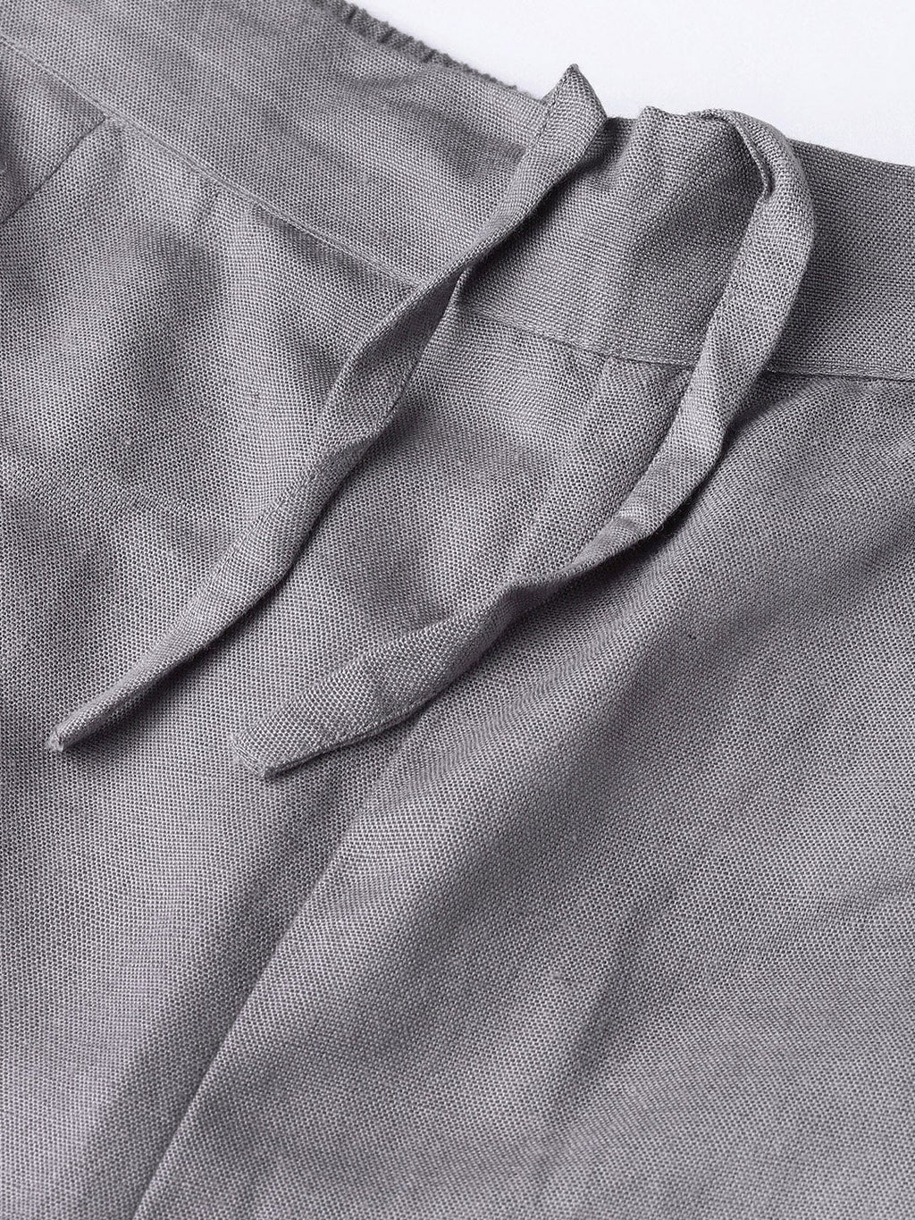 Juniper Grey Solid Rayon Flex Slim Fit Women Pants With Two Pockets | Grocsy