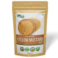 Organic Zing Yellow Mustard Seeds | Whole Yellow Mustard Seed for Pickles & Cooking | 100% Raw Mustard Seeds | Grocsy