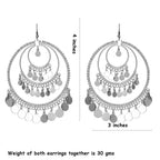 Silver-Plated Alloy Round Silver Earrings - The Pari | Grocsy