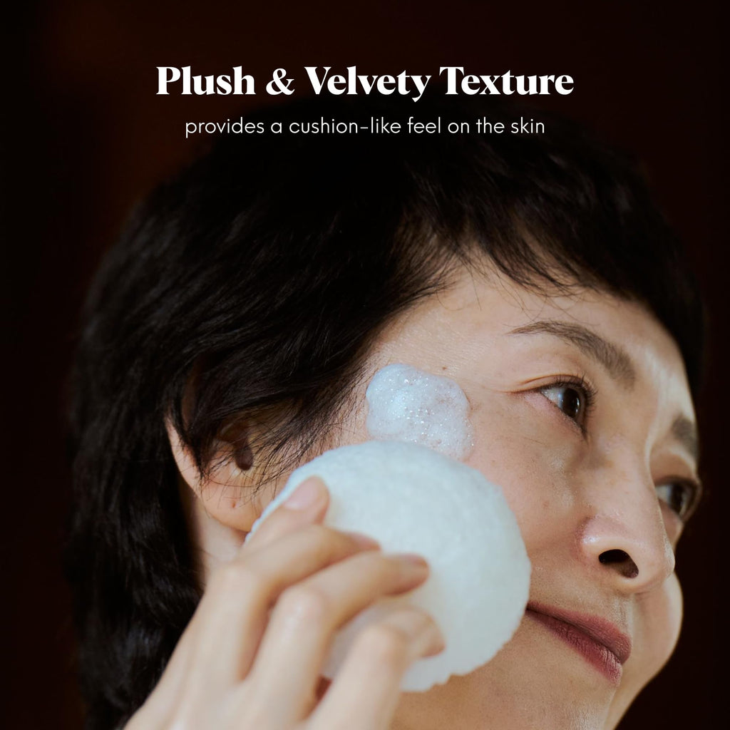 ILEM JAPAN Natural Konjac Sponge Face (White) | Grocsy