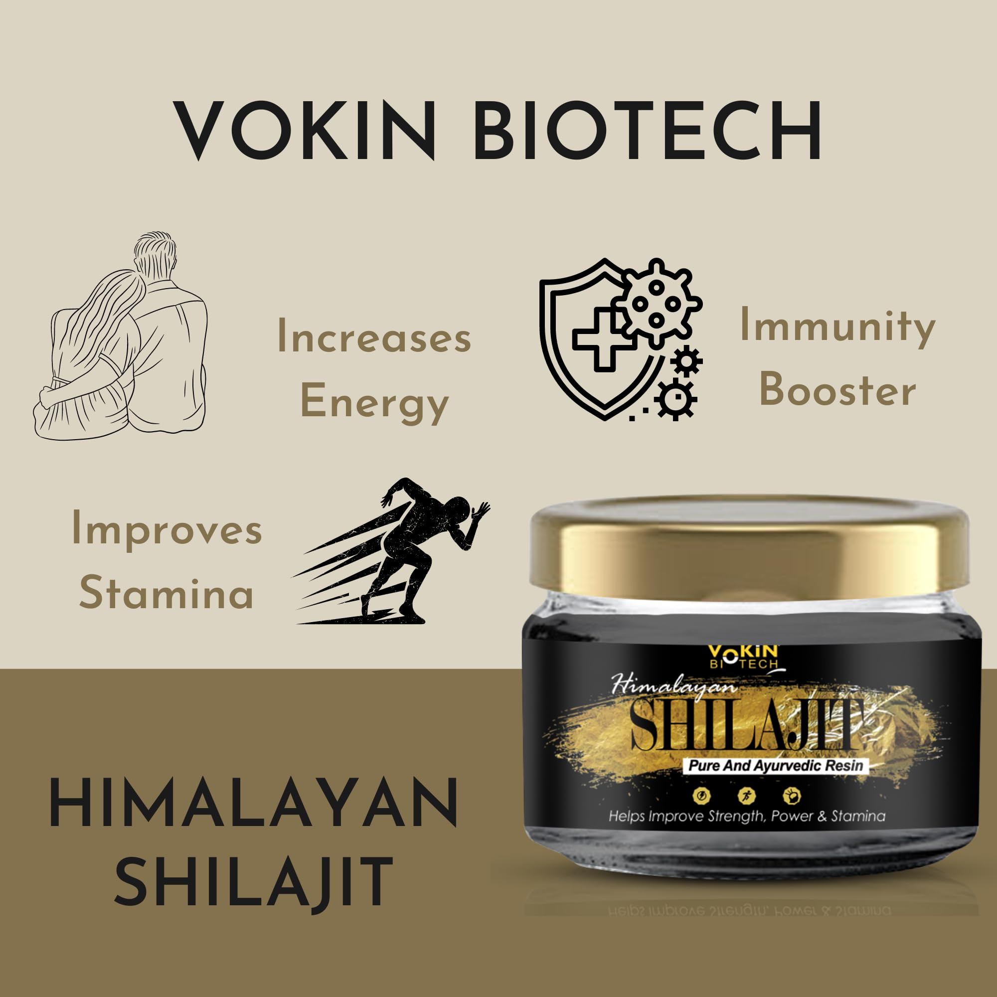Vokin Biotech SJ Resin 20g Helps in Boosts Stamina and Energy | Immunity Booster | Grocsy