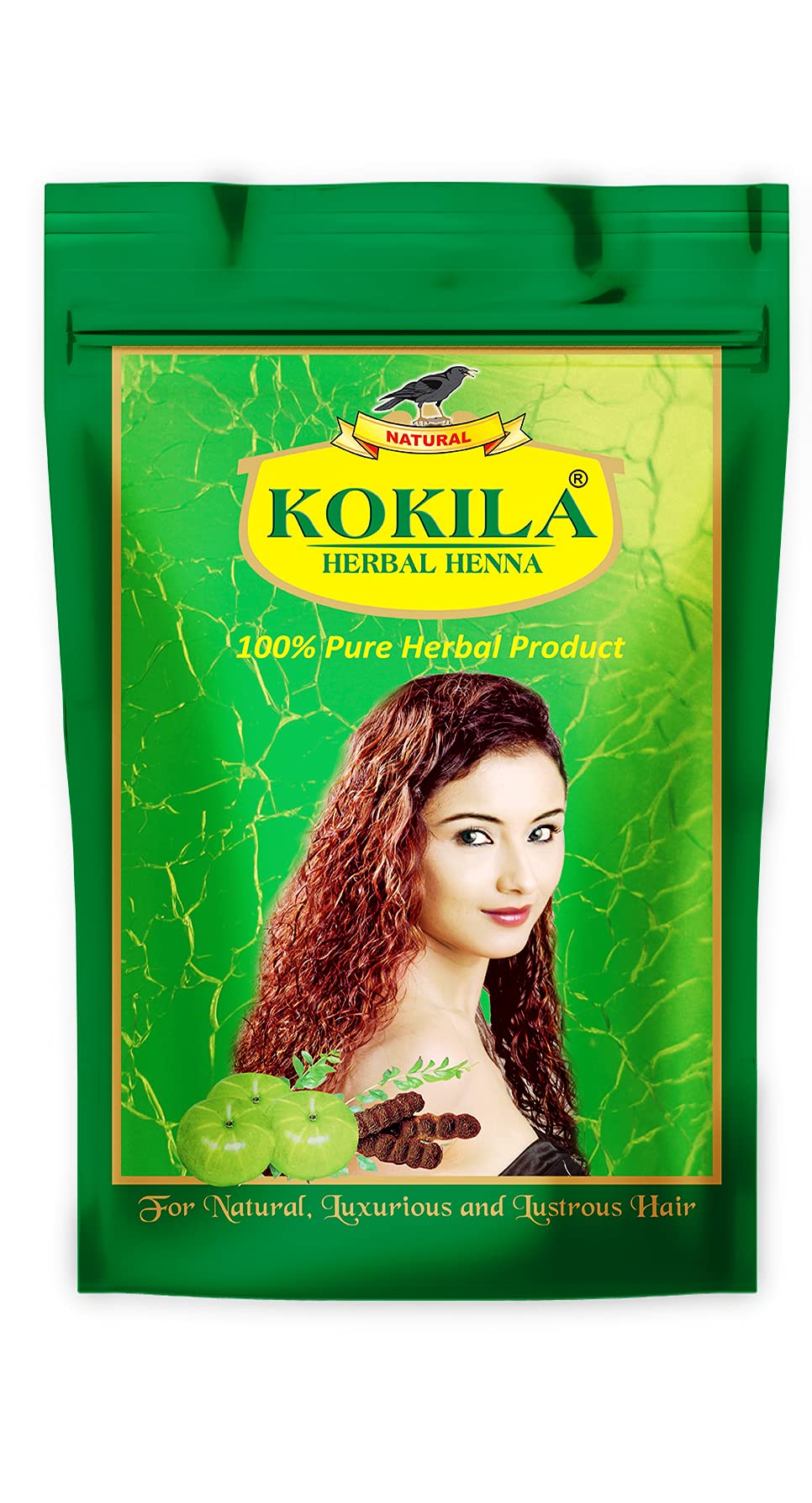 Kokila 100% Natural & Herbal Henna Mehandi Powder With 6 Ayurvedic Herbs, Organic Hair Colour | Grocsy