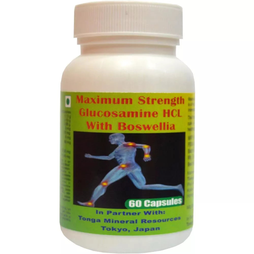 Tonga Herbs Maximum Strength Glucosamine HCL With Boswelia Capsules | Grocsy