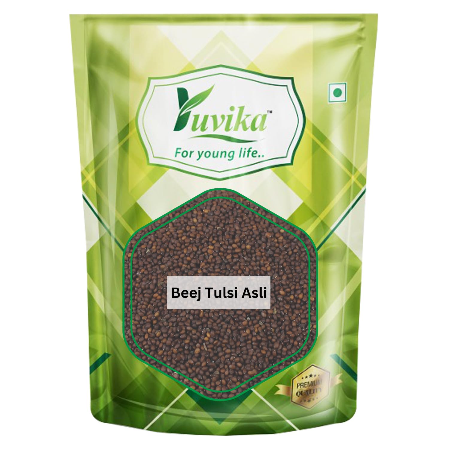 Yuvika Beej Tulsi Asli | Krishan Tulsi Seeds - Ocimum Sanctum - Basil Seeds | Grocsy
