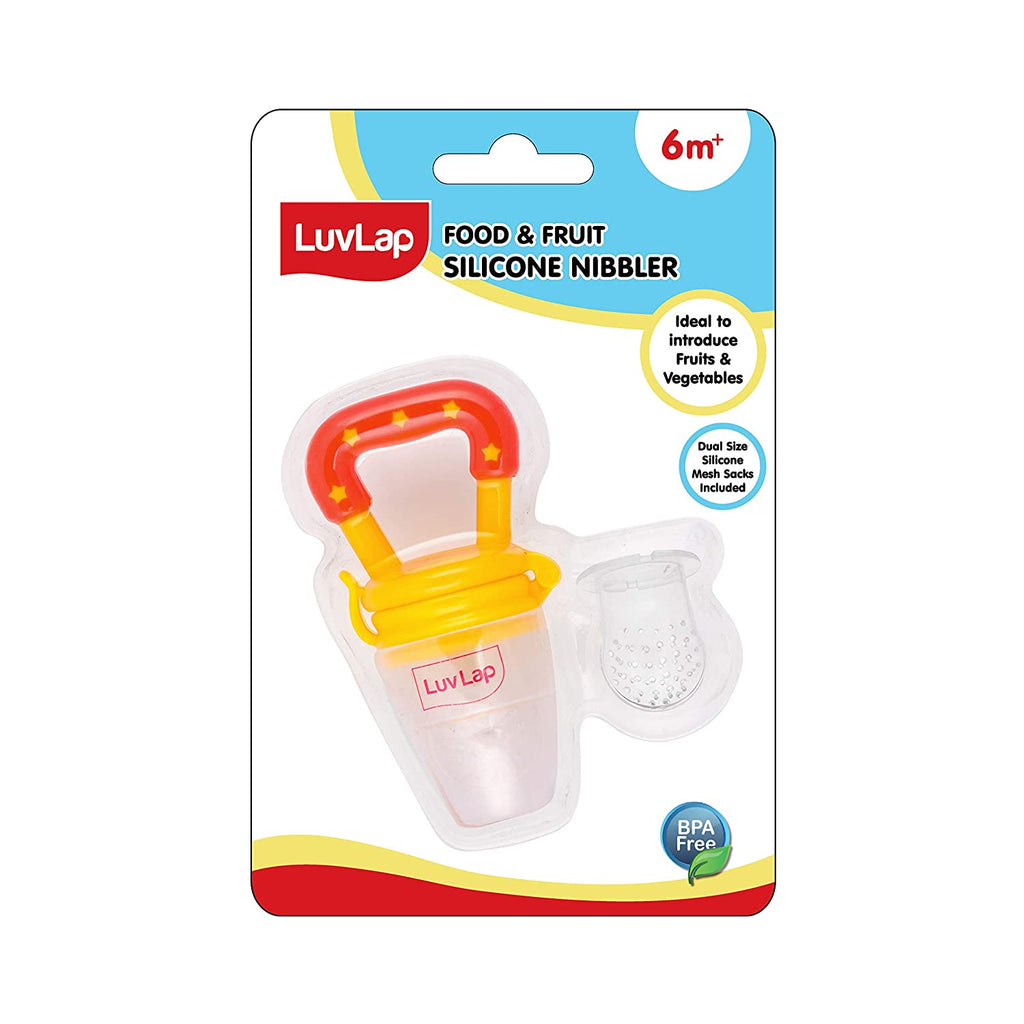 LuvLap Silicone Food/Fruit Nibbler with Extra Mesh | Grocsy