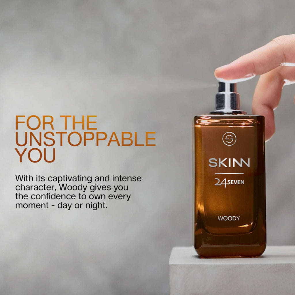 Skinn By Titan 24Seven Perfume for Men - Woody Eau De Parfum | Grocsy