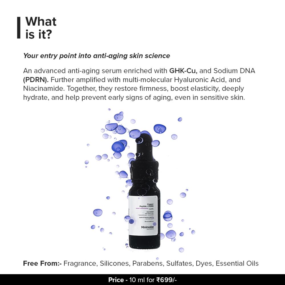 Minimalist Copper Peptide + PDRN 1.25% Serum 10ml | Grocsy