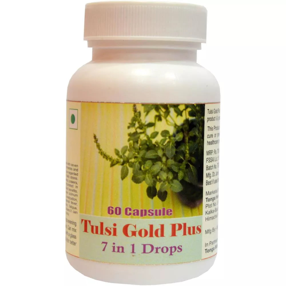 Tonga Herbs Tulsi Gold Plus Capsules | Grocsy