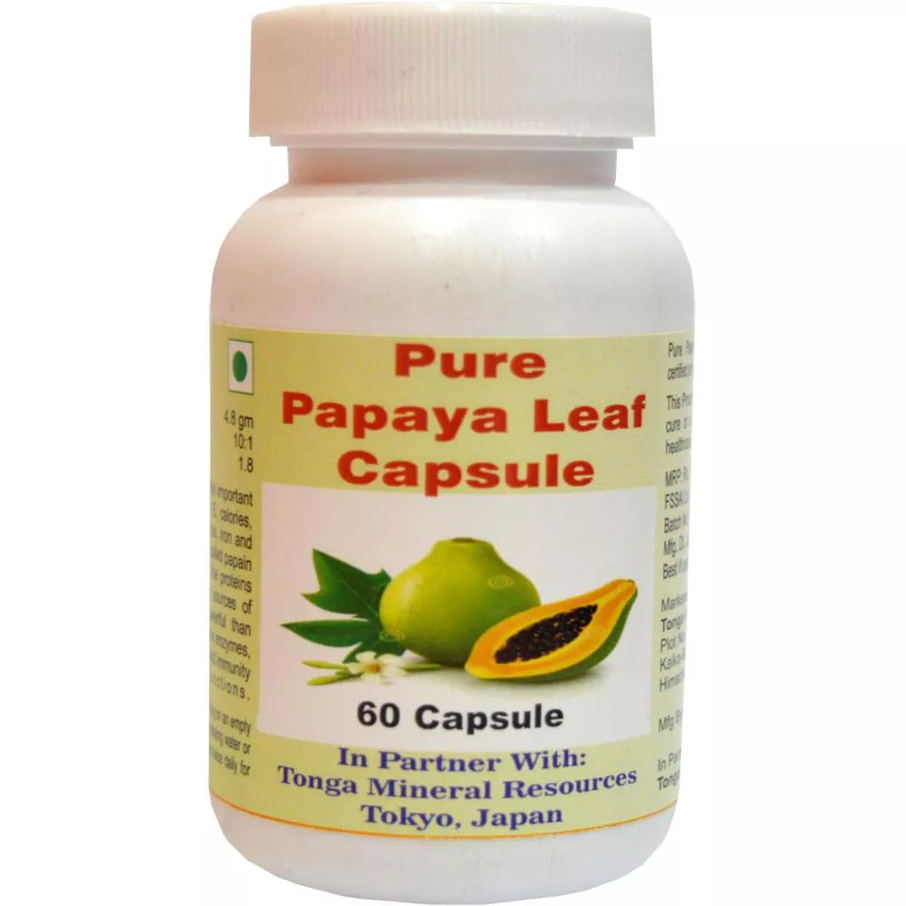 Tonga Herbs Pure Papaya Leaf Capsules | Grocsy
