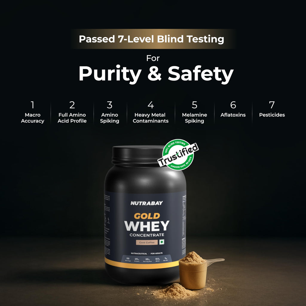 Nutrabay Gold Whey Protein Concentrate - Cold Coffee | Grocsy