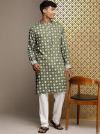 House of Pataudi Jashn Ethnic Motifs Printed Kurta | Grocsy
