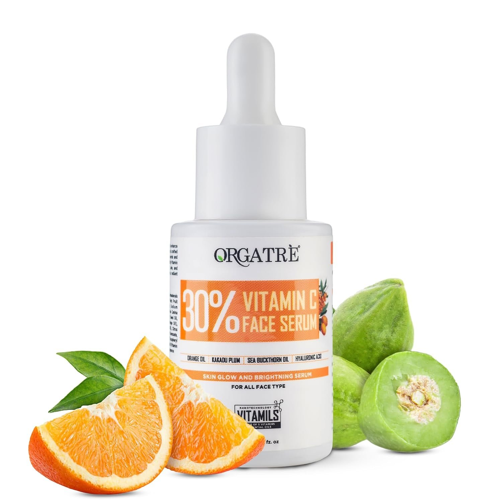 Orgatre 30% Vitamin C Face Serum for Glowing Skin | Grocsy