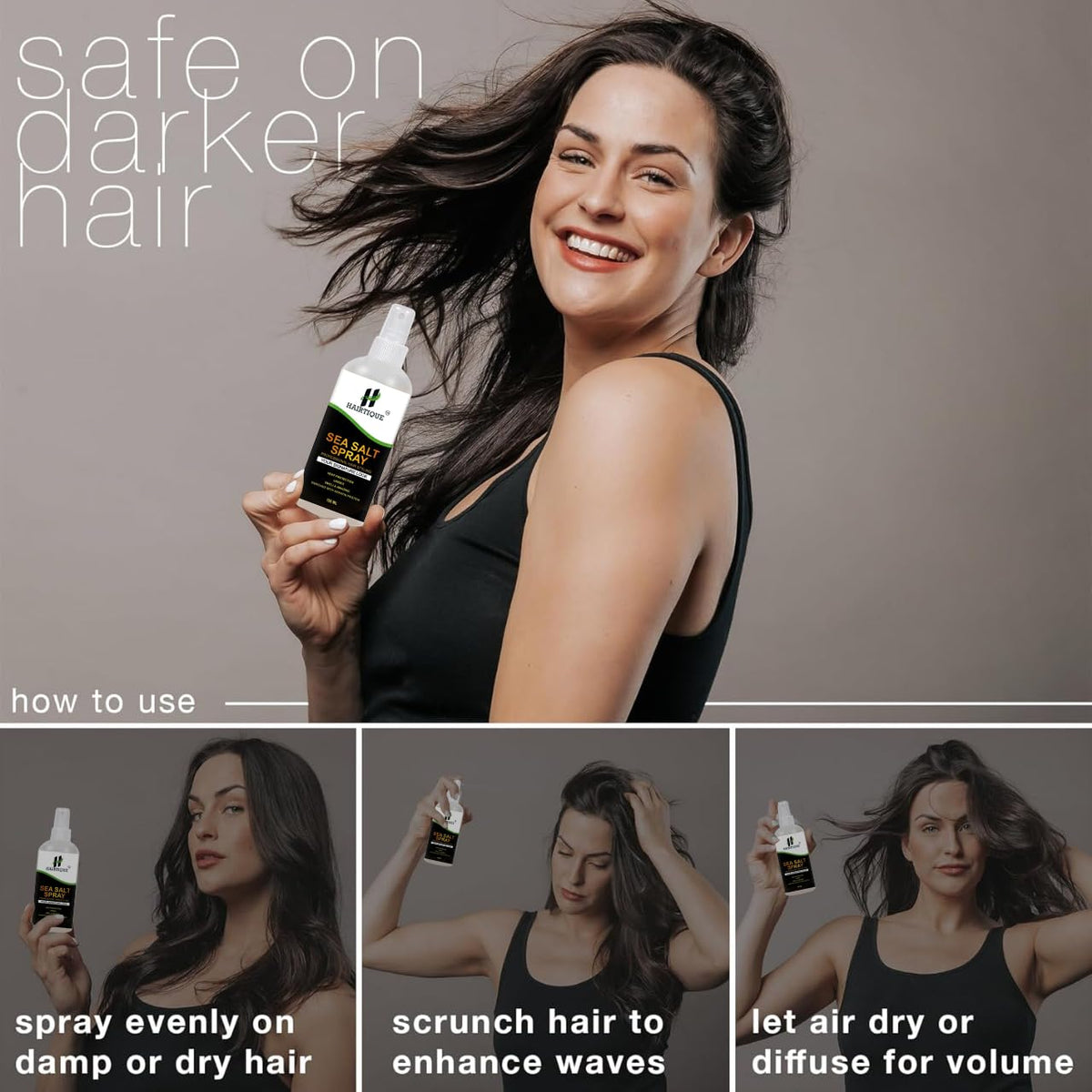 Samisha Sea Salt Spray For Hair Volume, Texture, Smooth Hair & Hair Styling | Grocsy