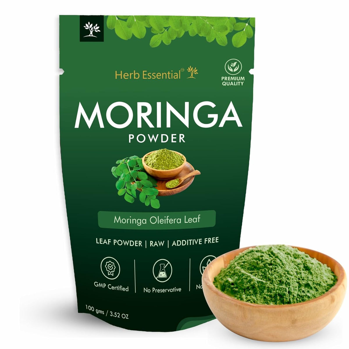 Herb Essential Moringa Powder | Grocsy