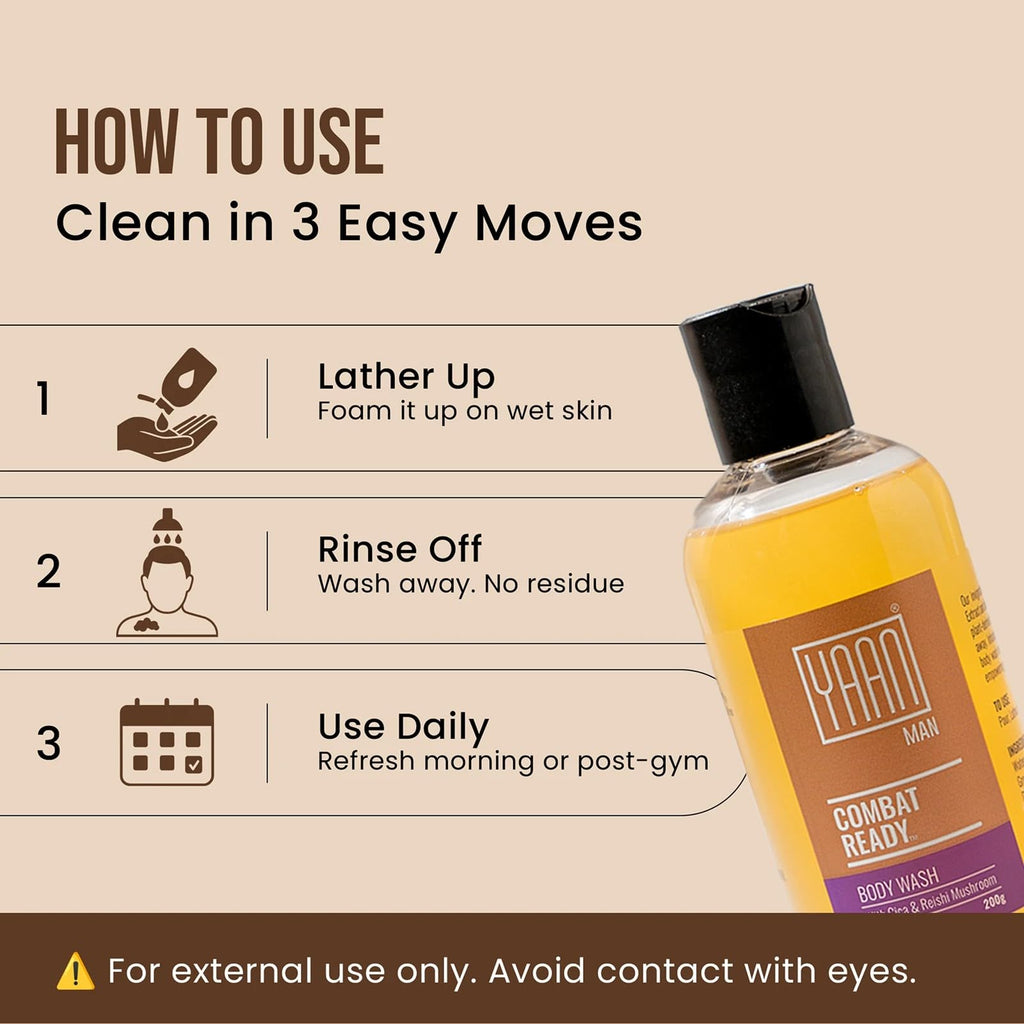 Yaan Man Combat Ready Body Wash | Grocsy