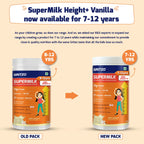Gritzo SuperMilk Height+ (7-9y Girls), 10g Protein (Creamy Vanilla) | Grocsy