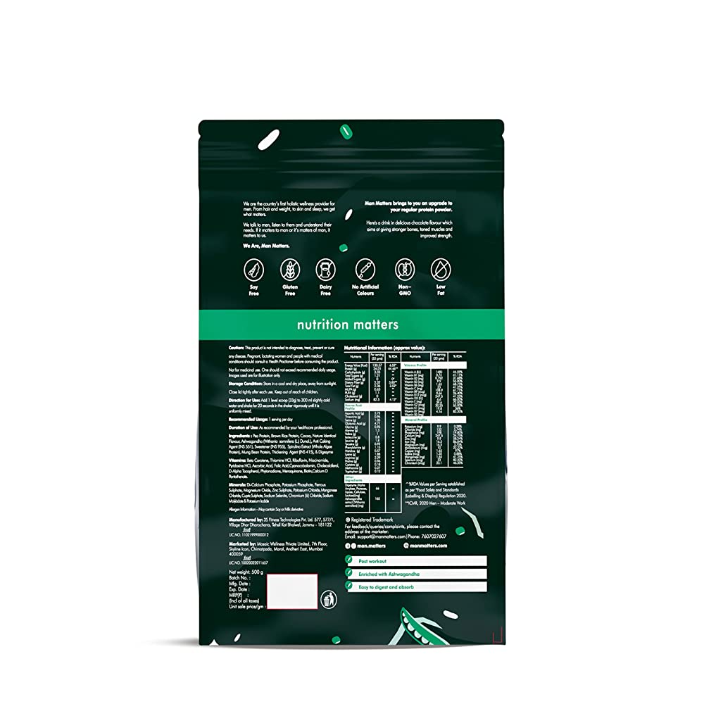 Man Matters Vegain Plant Protein Powder For Men | Grocsy